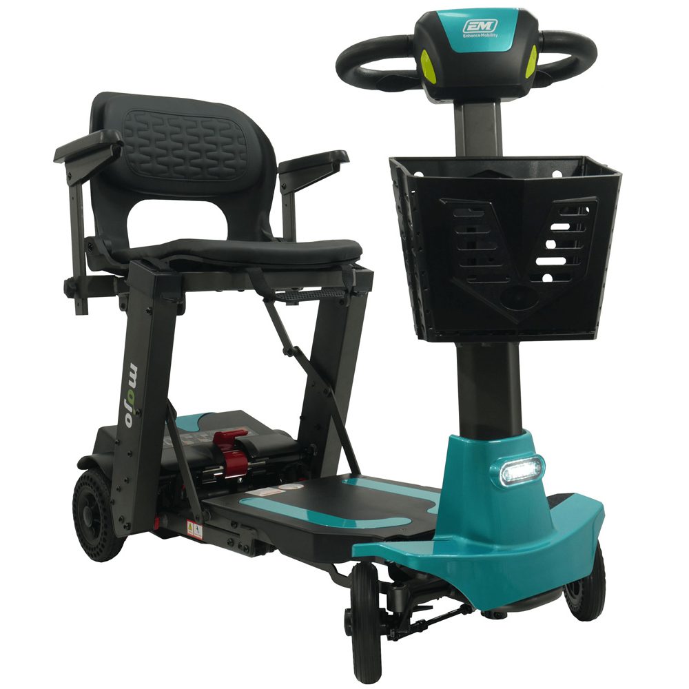 Mojo Auto-Fold Automatic Folding Travel Scooter by Enhance Mobility | Airline Approved
